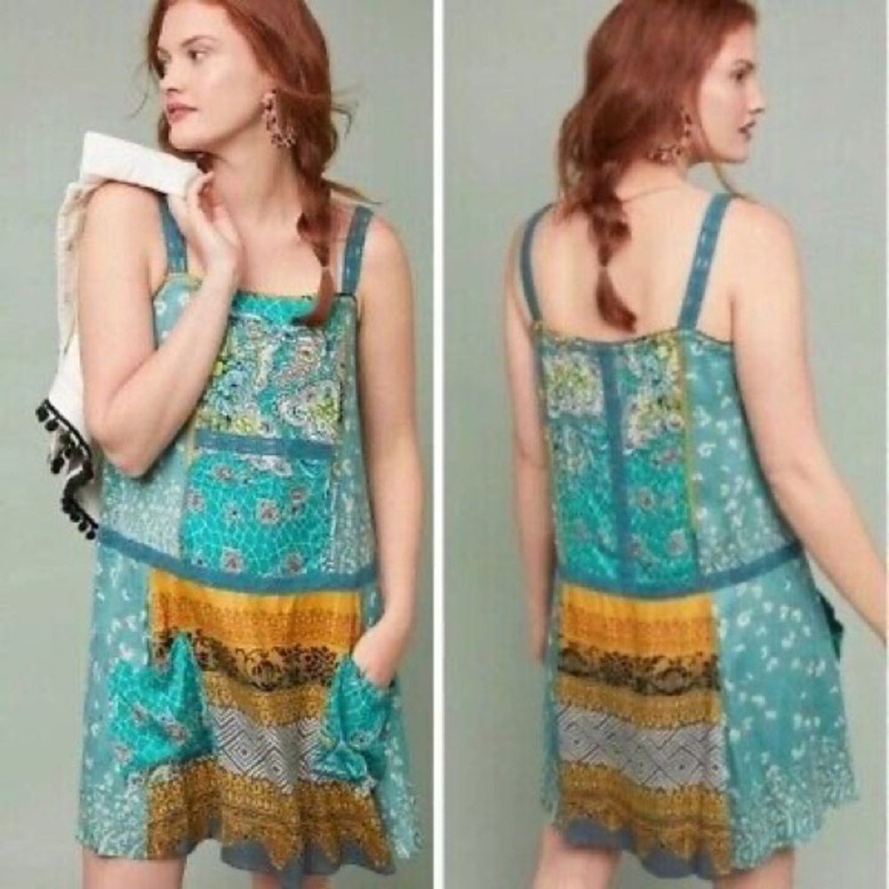 Tiny by Anthropologie | Boho Patchwork Flowy Mini… - image 1